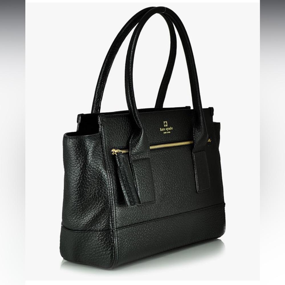 Kate Spade Avenue Oden Southport Black Leather Handbag - Picture 1 of 7